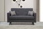 Atelier Del Sofa Polya - Sofá cama de 2 plazas Gris oscuro